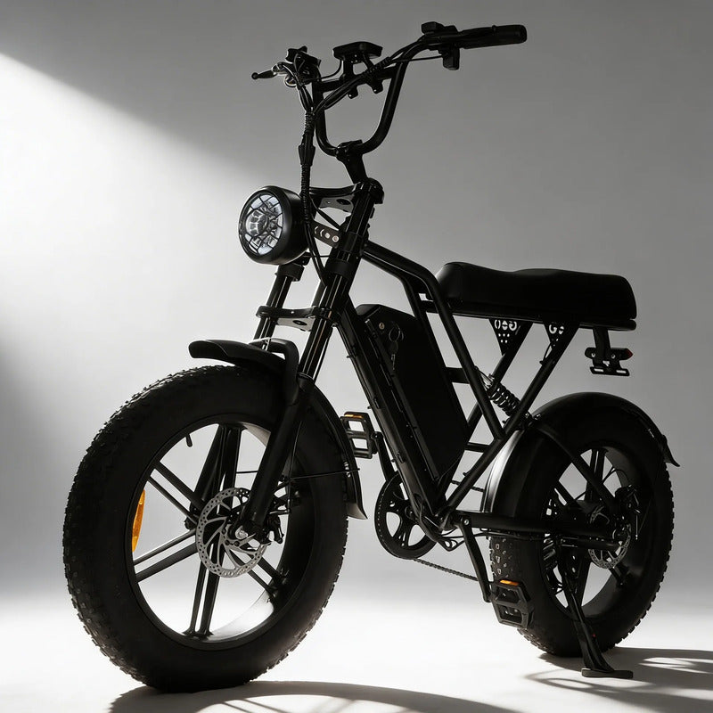 Bicicleta Elétrica Shimano 1000w 48v 50km/h Scooter Preto