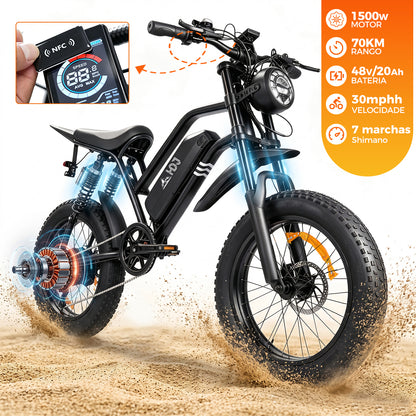 HDJ A05 Bicicleta Elétrica 1000W 48V