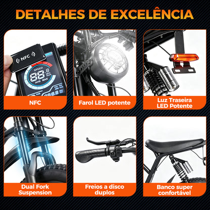 HDJ A05 Bicicleta Elétrica 1000W 48V