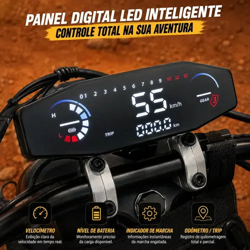 HDJ G28 Moto Elétrica Off-Road 1000W 48V – Preta
