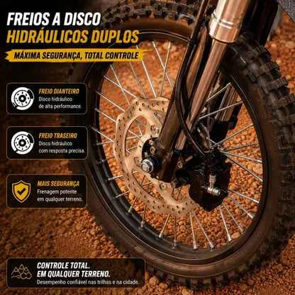 HDJ G28 Moto Elétrica Off-Road 1000W 48V – Preta