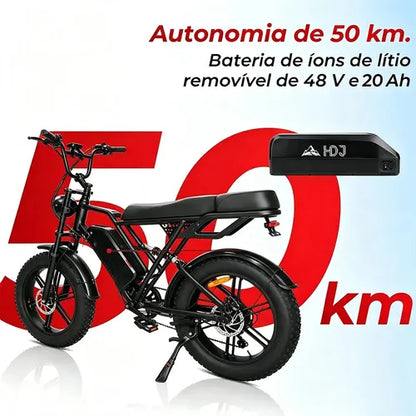 HDJ A07 Bicicleta Elétrica 1000W 48V 18Ah