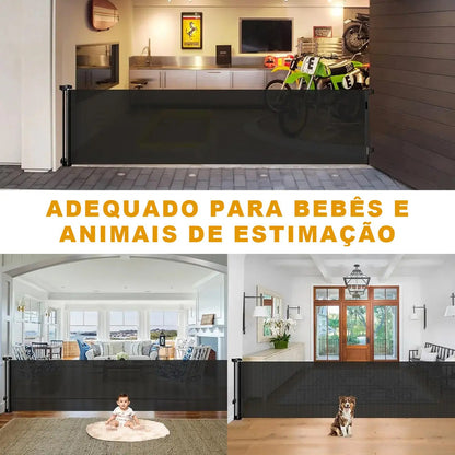 0-3m Portão Grade Retrátil Segurança Bebê Pet Portaozinho
