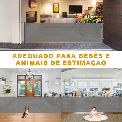 0-3m Portão Grade Retrátil Segurança Bebê Pet Portaozinho
