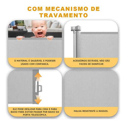 Grade Ajustável 1.80m Segurança Divisória Bebe Pet Escada