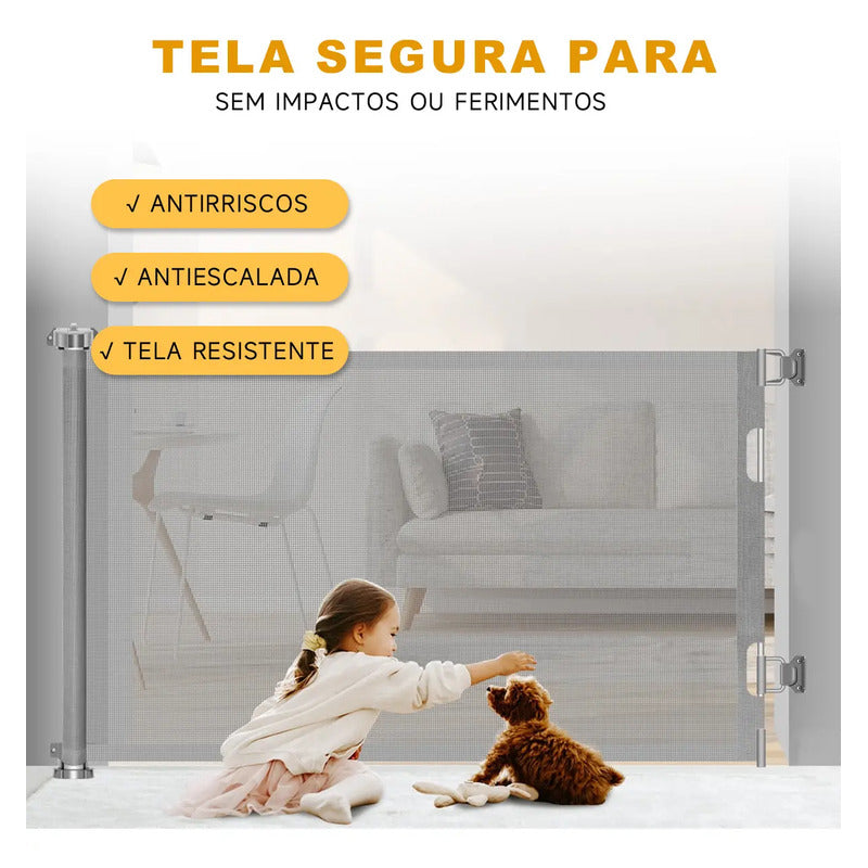 Grade Ajustável 1.80m Segurança Divisória Bebe Pet Escada
