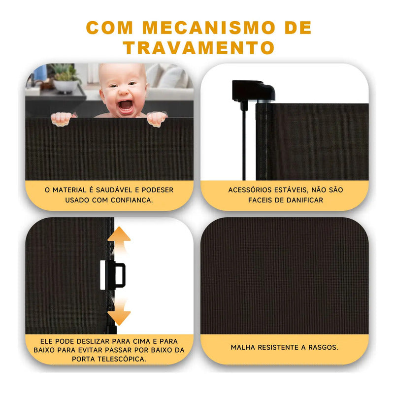 Grade Ajustável 1.80m Segurança Divisória Bebe Pet Escada