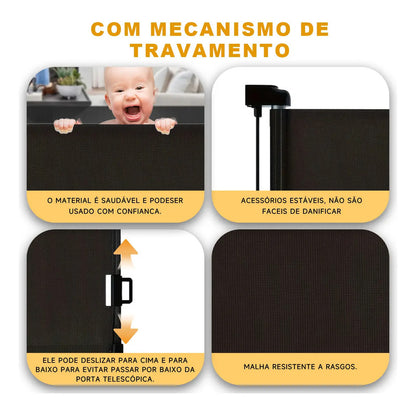Grade Ajustável 1.80m Segurança Divisória Bebe Pet Escada