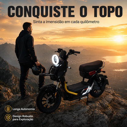 Bicicleta Elétrica Zt137 1000w 60v 50km 20ah Scooter Laranja 45 Cm