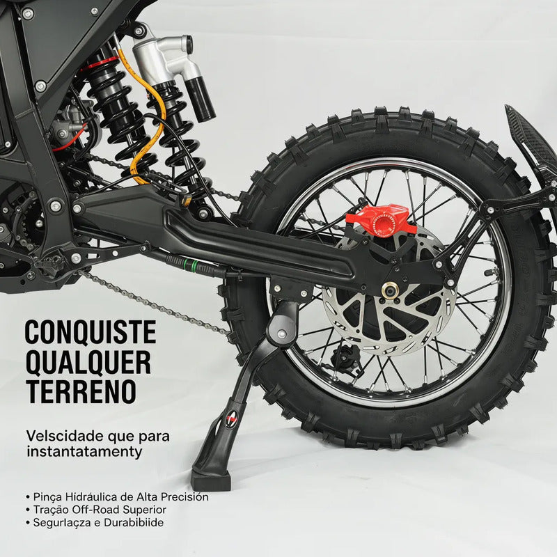 Bicicleta Elétrica Gt73 Shimano 52v Bateria Lítio 120km 27ah Preto