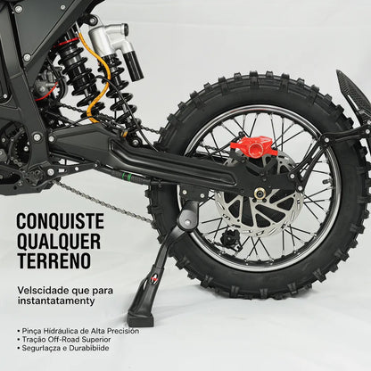 Bicicleta Elétrica Gt73 Shimano 52v Bateria Lítio 120km 27ah Preto