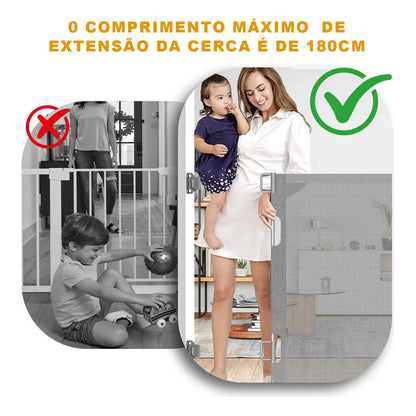 Grade Ajustável 1.80m Segurança Divisória Bebe Pet Escada