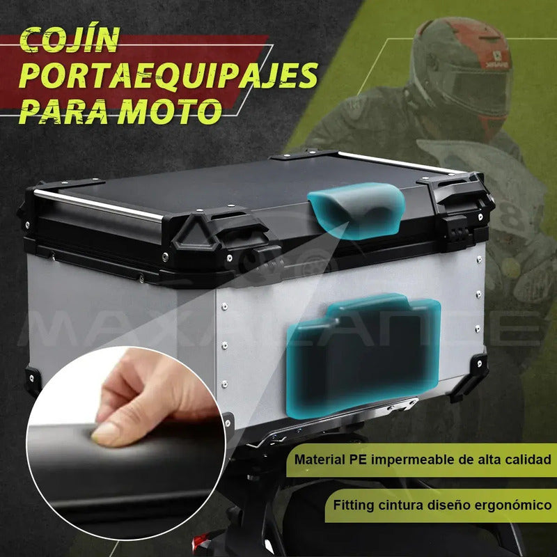 Caja Para Moto Top Case Maletero De Aluminio Para Moto 65l