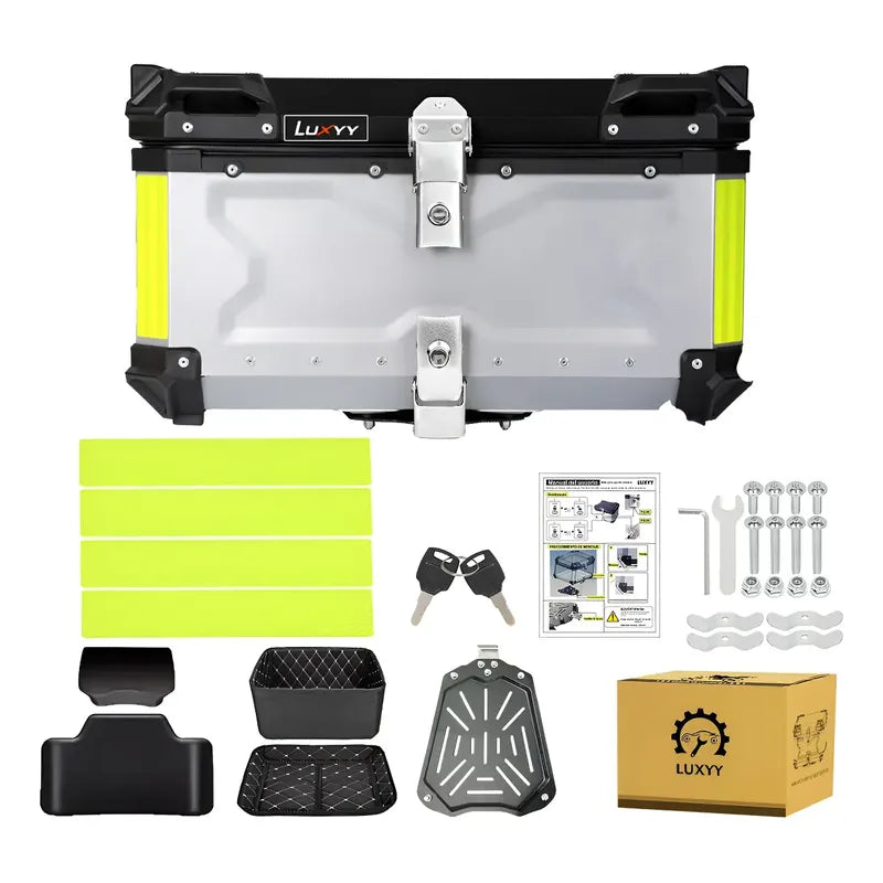 Caja Para Moto Top Case Maletero De Aluminio Para Moto 65l