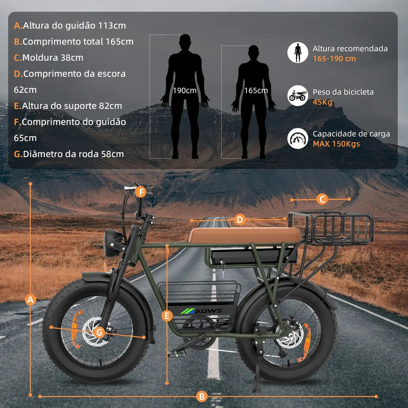 Qws V9 Brake Bicicleta Elétrica 48v 15ah 45km/h