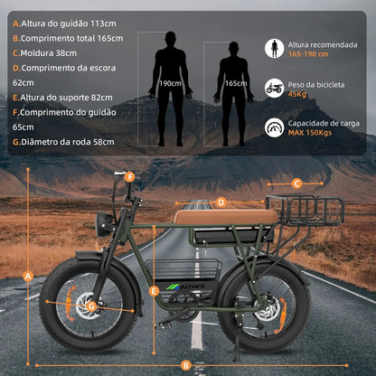Qws V9 Brake Bicicleta Elétrica 48v 15ah 45km/h