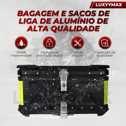 Caja Para Moto Top Case Maletero De Aluminio Para Moto 65l