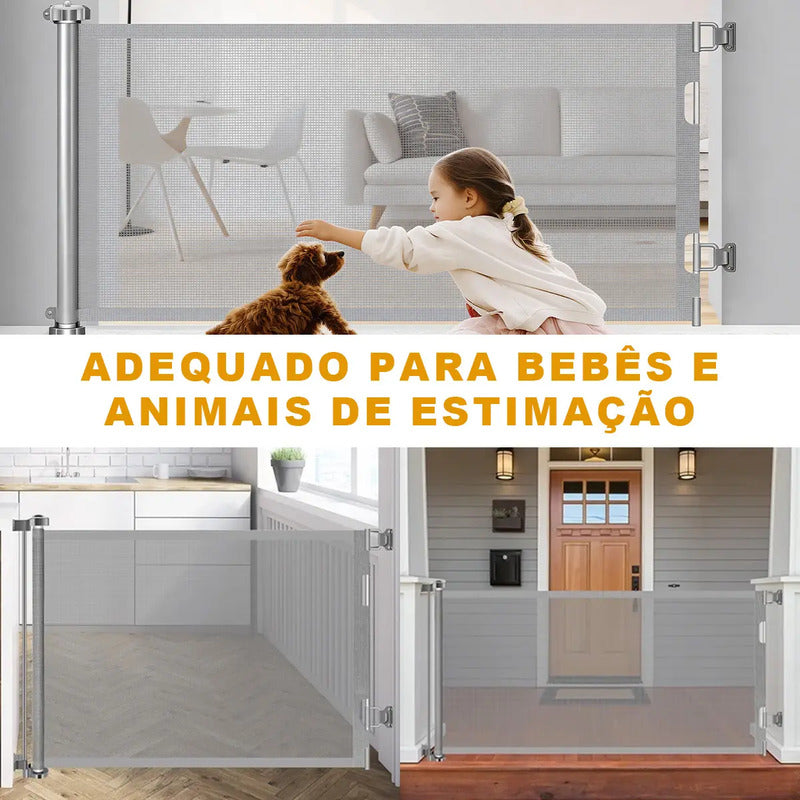 Grade Ajustável 1.80m Segurança Divisória Bebe Pet Escada