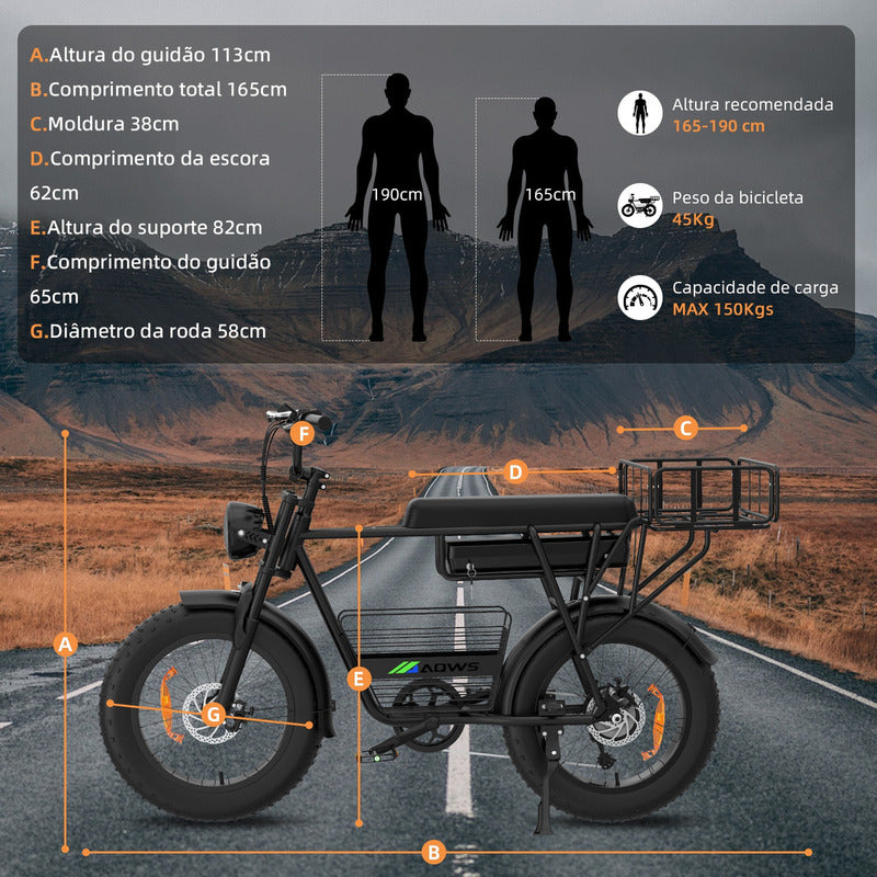Qws V9 Brake Bicicleta Elétrica 48v 15ah 45km/h