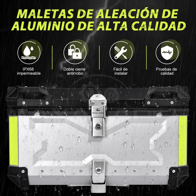 Caja Para Moto Top Case Maletero De Aluminio Para Moto 65l
