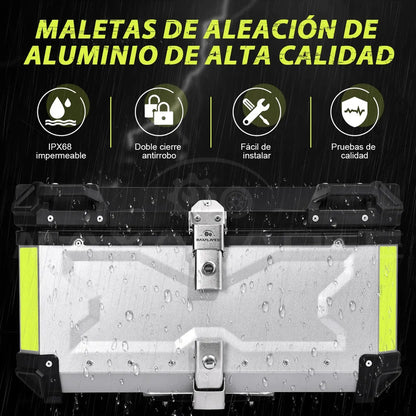 Caja Para Moto Top Case Maletero De Aluminio Para Moto 65l