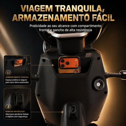 Bicicleta Elétrica Zt137 1000w 60v 50km 20ah Scooter Laranja 45 Cm