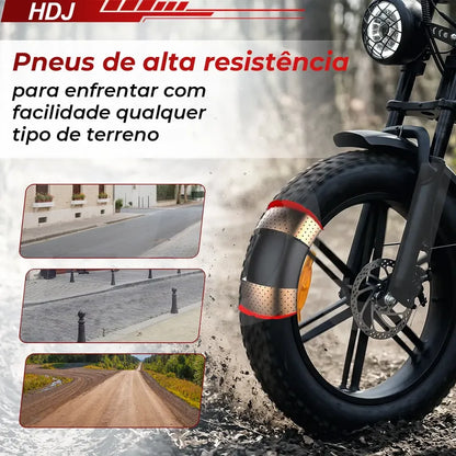 Bicicleta Elétrica A05 Shimano 1000w 48v 50km Scooter Nfc Preto