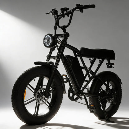 Bicicleta Elétrica Shimano 1000w 48v 50km/h Scooter Preto