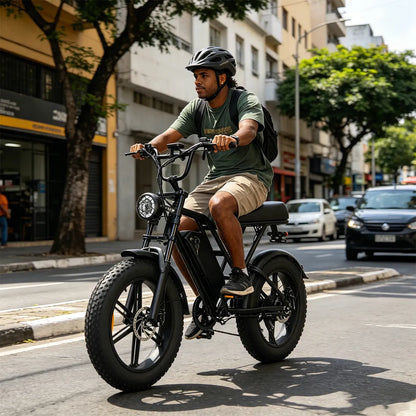 HDJ V8 Bicicleta Elétrica 1000W de Alta Potência • Entrega no Brasil 🇧🇷