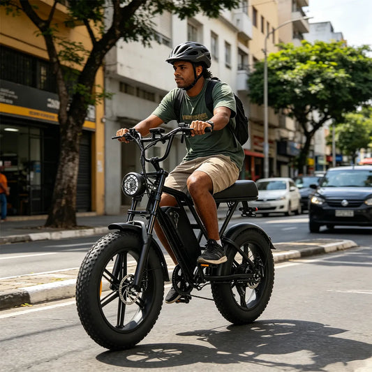 HDJ V8 Bicicleta Elétrica 1000W de Alta Potência • Entrega no Brasil 🇧🇷