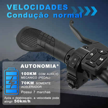 HDJ G60 Bicicleta Elétrica 1000W 48V 15Ah