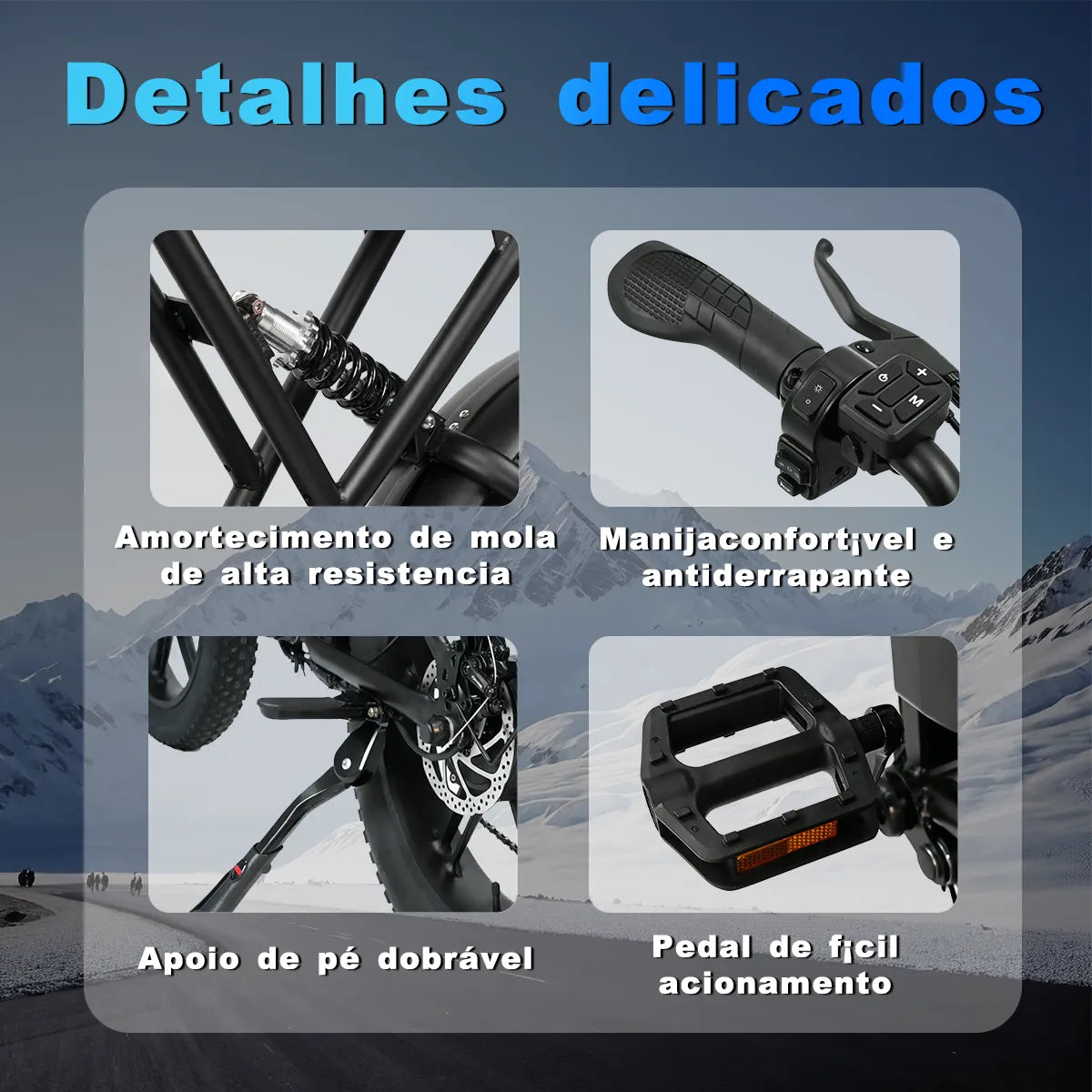 HDJ G60 Bicicleta Elétrica 1000W 48V 15Ah