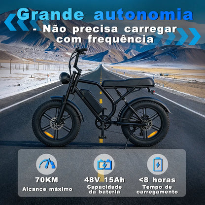 HDJ G60 Bicicleta Elétrica 1000W 48V 15Ah
