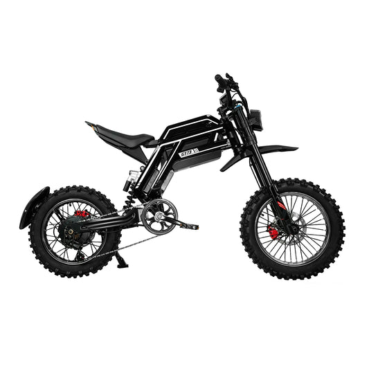 Moto Elétrica Off-road Shimano 52v Bateria Lítio 120km 27ah Preto